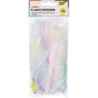 folia Flauschfedern, 100 g, Pastellfarben