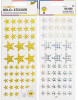 folia Holographie-Sticker "Sterne", gold und silber