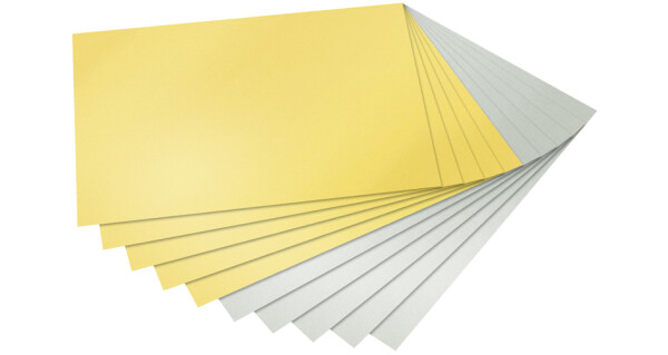 folia Fotokartonblock, DIN A4, 300 g qm, gold und silber