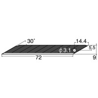 NT Cutter Ersatzklingen BA15P, Klingenbreite: 9 mm, 30 Grad