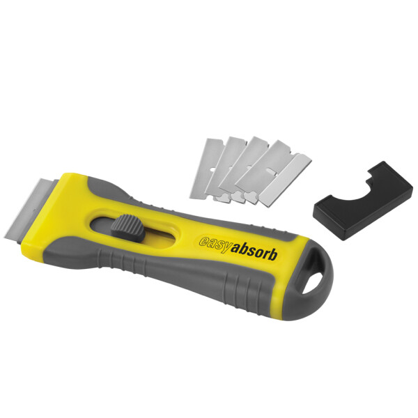 easyabsorb Glas-Schaber mit Softgrip Griff, gelb grau