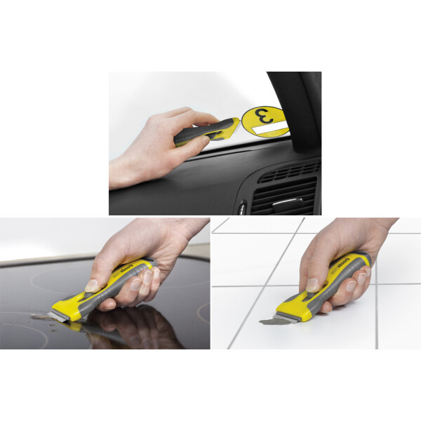 easyabsorb Glas-Schaber mit Softgrip Griff, gelb grau