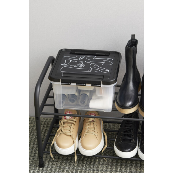 smartstore Aufbewahrungsbox Deco 12 - Schuh, schwarz