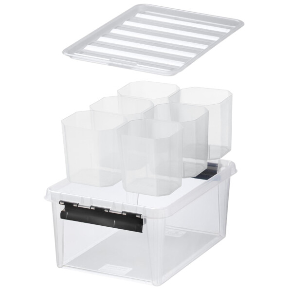 smartstore Aufbewahrungsbox CLASSIC 14 L + Eins&auml;tze, wei&szlig;