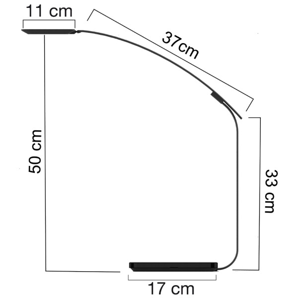 UNiLUX Tageslicht-Leuchte TIMELIGHT, dimmbar, schwarz
