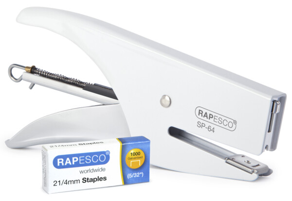 RAPESCO Heftzange SP-64 (6 4 & 21 4 mm), chrom weiß