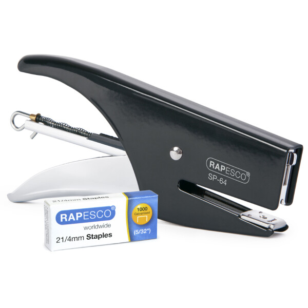 RAPESCO Heftzange SP-64 (6 4 & 21 4 mm), chrom weiß
