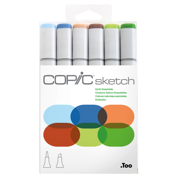 COPIC Marker sketch, 6er Set "Earth Essentials"