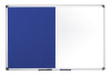 Bi-Office Kombitafel, Weißwand Filz, blau, 900 x 600 mm