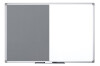 Bi-Office Kombitafel, Weißwand Filz, grau, 900 x 600 mm