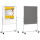 Bi-Office Mobile Kombitafel, Weißwand Filz, 1200 x 1200 mm