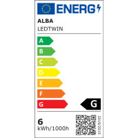 ALBA Akku LED-Tischleuchte "LEDTWIN", kabellos, weiß
