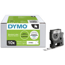 DYMO D1 Schriftbandkassette schwarz weiß, 9 mm x 7...