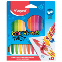 Maped Wachsmalstift COLORPEPS TWIST, 12er Blister