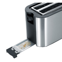 SEVERIN 4-Scheiben-Toaster AT 2590, Edelstahl schwarz