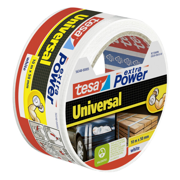 tesa Folienband extra Power Universal, 50 mm x 25 m, schwarz