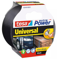 tesa Folienband extra Power Universal, 50 mm x 25 m, schwarz