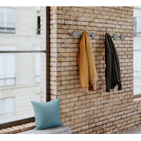 ALBA Wandgarderobe "S3", 3 Haken, grau schwarz