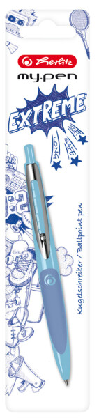 herlitz Druckkugelschreiber my.pen, hellblau dunkelblau