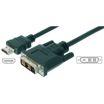 DIGITUS Adapterkabel High Speed, HDMI-A - DVI-D, 10,0 m
