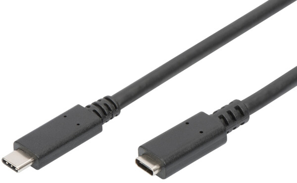 DIGITUS USB 3.1 Verlängerungskabel, schwarz, 0,7 m