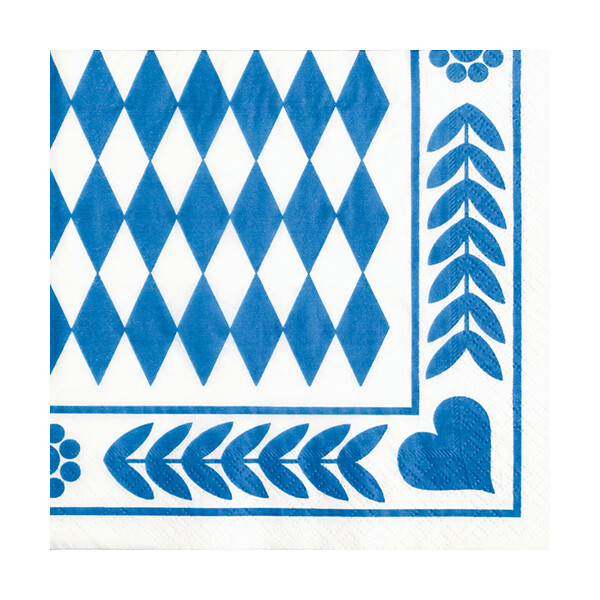 PAPSTAR Motiv-Servietten "Bayrisch Blau", 400 x 400 mm