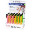 Tombow Radierstift "MONO zero" Neon, 24er Display