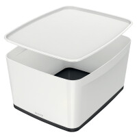 LEITZ Aufbewahrungsbox MyBox, 18 Liter, weiß schwarz