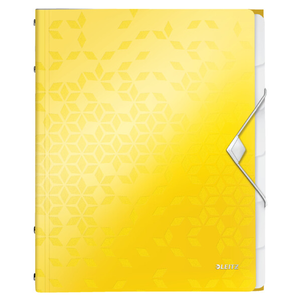 LEITZ Ordnungsmappe WOW, DIN A4, PP, 12 Fächer,grün-metallic