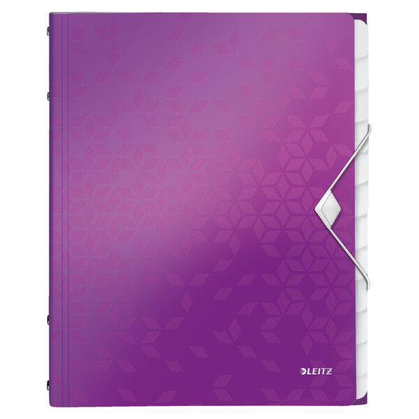 LEITZ Ordnungsmappe WOW, DIN A4, PP, 12 Fächer,grün-metallic