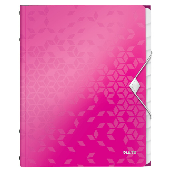 LEITZ Ordnungsmappe WOW, DIN A4, PP, 12 Fächer,grün-metallic