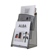 ALBA Tisch-Prospekthalter "MESHPREZA4", DIN A4, Drahtmetall