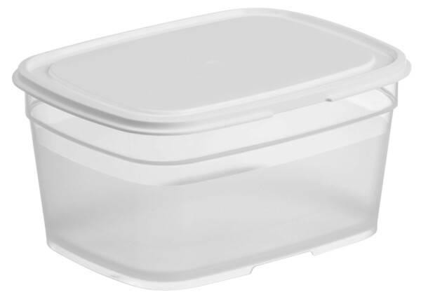 GastroMax Frischhaltedose, 1,0 Liter, transparent weiß