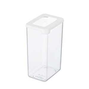 GastroMax Trockenvorratsdose, 2,25 Liter, transparent weiß