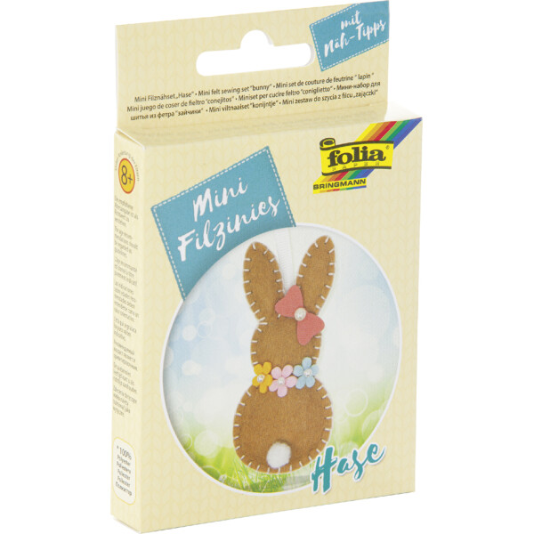 folia Mini Filz-N&auml;hset "Filzinies", 15-teilig, Hase