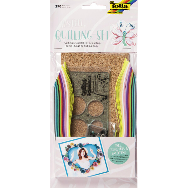 folia Quilling-Set PASTELL, 290-teilig