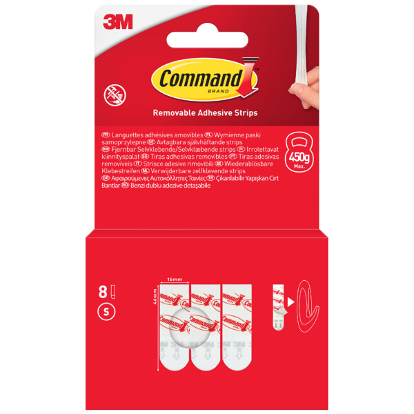3M Command Nachf&uuml;llpackung Strips, Gr&ouml;&szlig;e: L, wei&szlig;