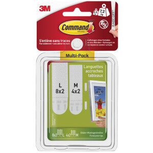 3M Command Bilder-Montagestreifen Strips, Multipack (M L)
