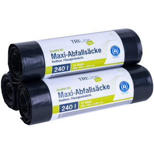 Secolan TRILine Maxi-Abfallsack, grün schwarz, 240 Liter