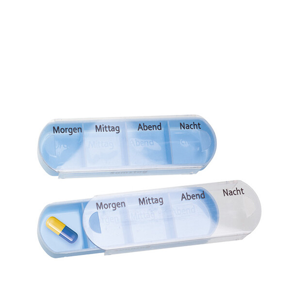 Lifemed 7-Tage-Tablettenbox, Kunststoff, weiß blau