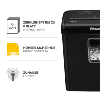 Fellowes Aktenvernichter Powershred P-30C, schwarz, Partikel