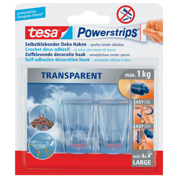 tesa Powerstrips DECO-HAKEN, Haltekraft: max. 0,2 kg