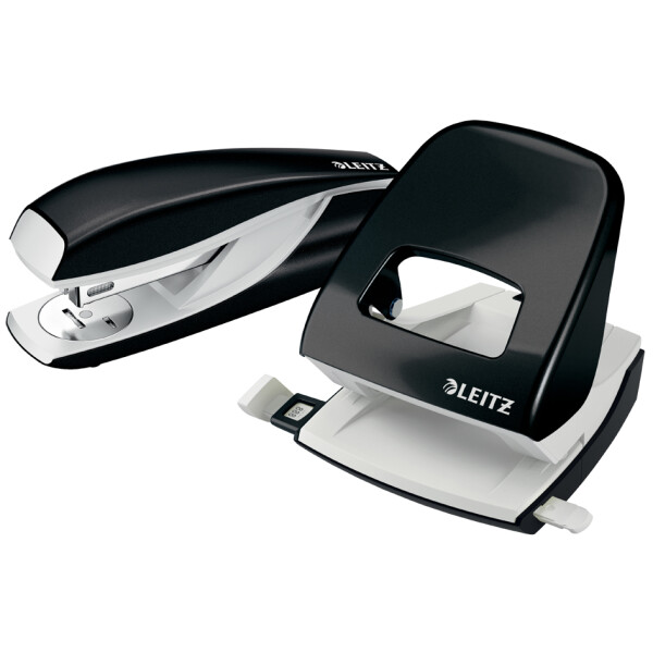 LEITZ Heftgerät- & Locher-Set Nexxt WOW, gelb-metallic