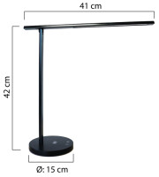UNiLUX LED-Tischleuchte DIVA, dimmbar, schwarz