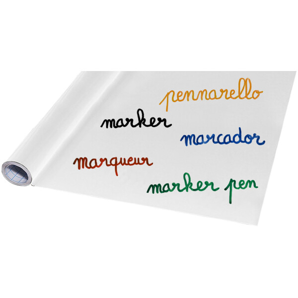 Wonday Wei&szlig;wandtafel-Folie, selbstklebend, Rolle, wei&szlig;