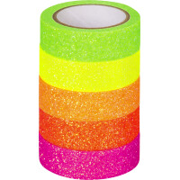 HEYDA Deko-Klebeband "Neon Regenbogen", matt