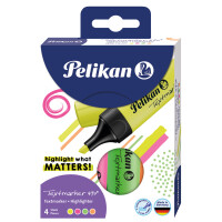 Pelikan Textmarker 490, 4er Etui, farbig sortiert