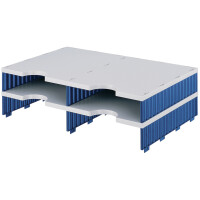 styro Aufbaueinheit styrodoc duo, 4 Fächer, schwarz grau