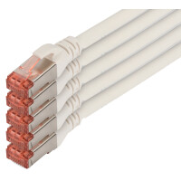 DIGITUS Patchkabel Kat. 6, S FTP, 10,0 m, grün, 5er