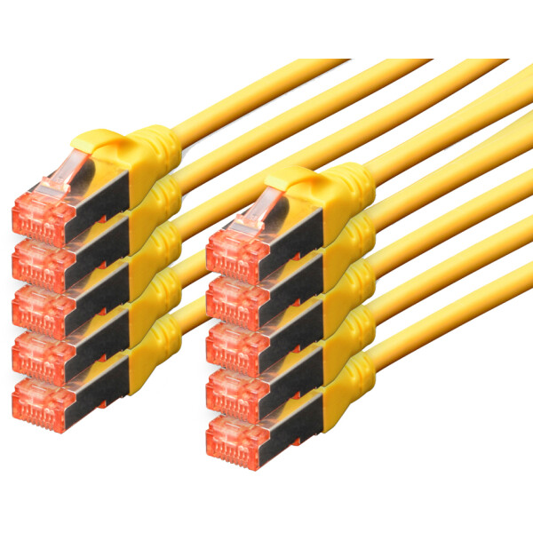 DIGITUS Patchkabel Kat. 6, S FTP, 0,25 m, blau, Set